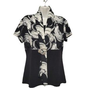 Summer Top Short Sleeve Blouse Top- Sizes S/M/ XL